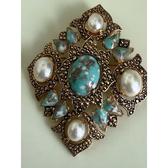 VIntage 60's lot 2 Sara Coventry Brooches Rhinestone Confetti Glass - Picture 9 of 10